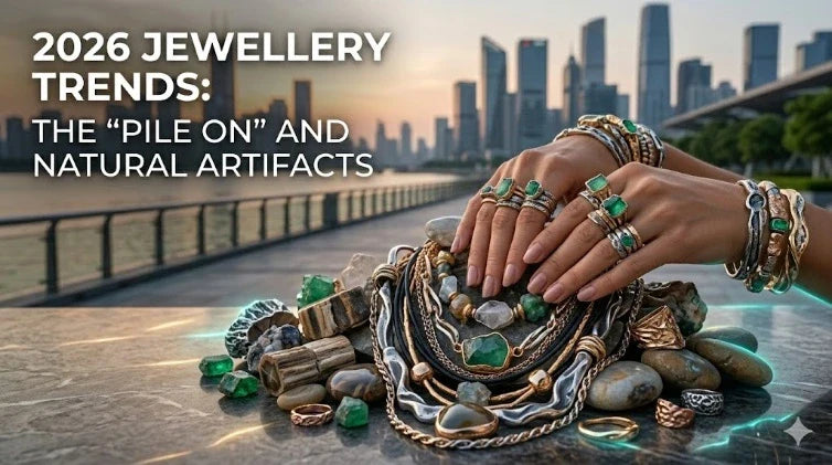 2026 Jewellery Trends: The "Pile On" and Natural Artifacts