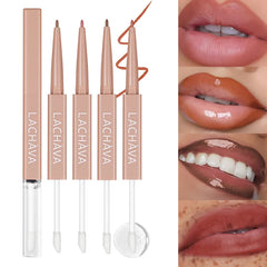 Lip Liner 2 in 1 Matte Lipliner & Lip Oil Lasting High Shine Moisturizing Makeup Private Label
