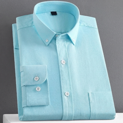 Men's Oxford Shirt – 100% Cotton, Long Sleeve, Solid Colour