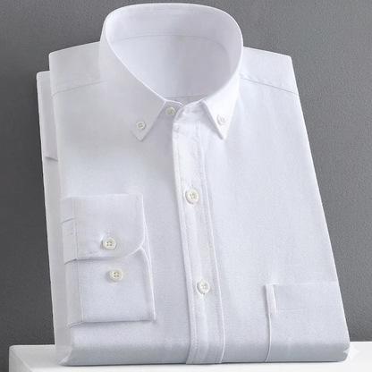 Men's Oxford Shirt – 100% Cotton, Long Sleeve, Solid Colour