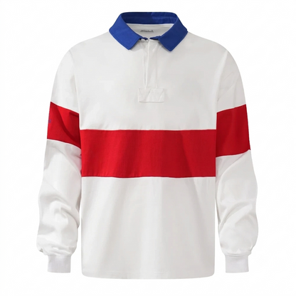 Custom Embroidered Men's Long Sleeve Cotton Golf Polo Shirt for Casual and Sports Wear