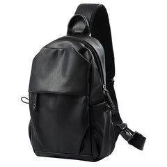 Waterproof Anti Theft PU Leather Chest Bags for Men Crossbody Sling Bags