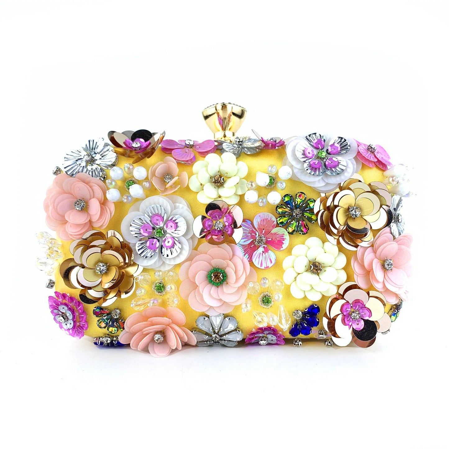 MCROONS crystal flower clutch bag product photo