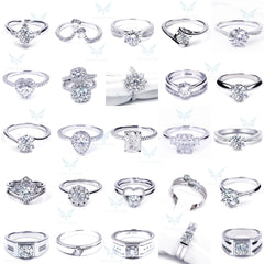 Tianyu Fine Jewelry Manufacturer 1 Ct 18k Gold Plated Filled 925 Sterling Silver Engagement Wedding Moissanite Ring for Women