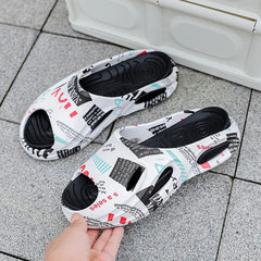 Soft Thick Bottom Indoor Anti-Slip Sport Sandals Comfortable Pilloow Slippers Flip Flop Style Insole Position for Winter Beach