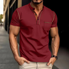 2025 Summer Unisex Shirts American Style Cross-Border Fitted for Men Leisure Wear Polo Shirt