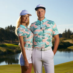 YUDI Knitted Cotton Golf Clothing Men's Polo Breathable T-shirt Casual T-shirts Print Golf Polo Shirts Couple Poloshirts