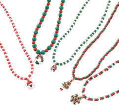 New Design Christmas Jewelry Santa Snowflake Christmas Tree Necklace