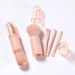 Rose Gold Makeup Brushes Premium Synthetic Foundation Powder Concealer Eye Shadows Makeup 5 PCS Brush Set