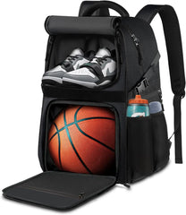 TINYAT Adjustable Shoulder Straps Basketball Backpack with Ball Bag and Shoe Rack Customizable Logo Durable Polyester Lining