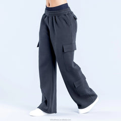 New Design Plus Size Loose Casual Cotton Vintage Oversized Baggy High Waist Wide Leg Cargo Joggers Sweatpants Women