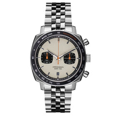 Customized vintage style men watch chronograph cushion case shape 316L stainless steel U3068