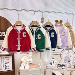 New  Spring Autumn Baby Children Coat Pattern Casual Kids Boys Baseball Jackets