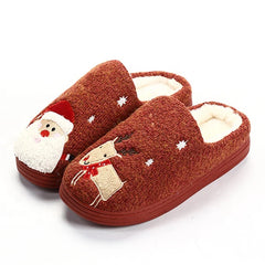 Newest Design Christmas Cute Cotton Slippers Winter Fuzzy Slippers Couple Cotton Slipper