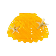 CANYUAN Custom Animal Claw Hair Claws 8.5cm Yellow Shell Engraved Acetate Ocean Theme Female Hair Accessories