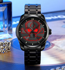 Wholesale SKMEI 9358 Skeleton Skull Hollow Face Fashion Sport Customize OEM Factory  Men Quartz Watch Wrist