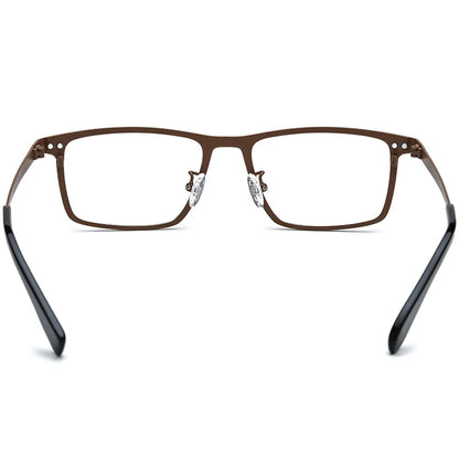 MCROONS Square Titanium Glasses back view