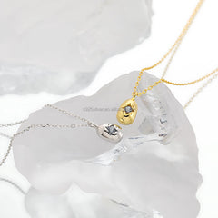 Hot Selling Women's Fine Jewelry Zirconia Pendant Necklace Star Shape 925 Silver 18k Gold Plated Pendant Necklace for Women Gift