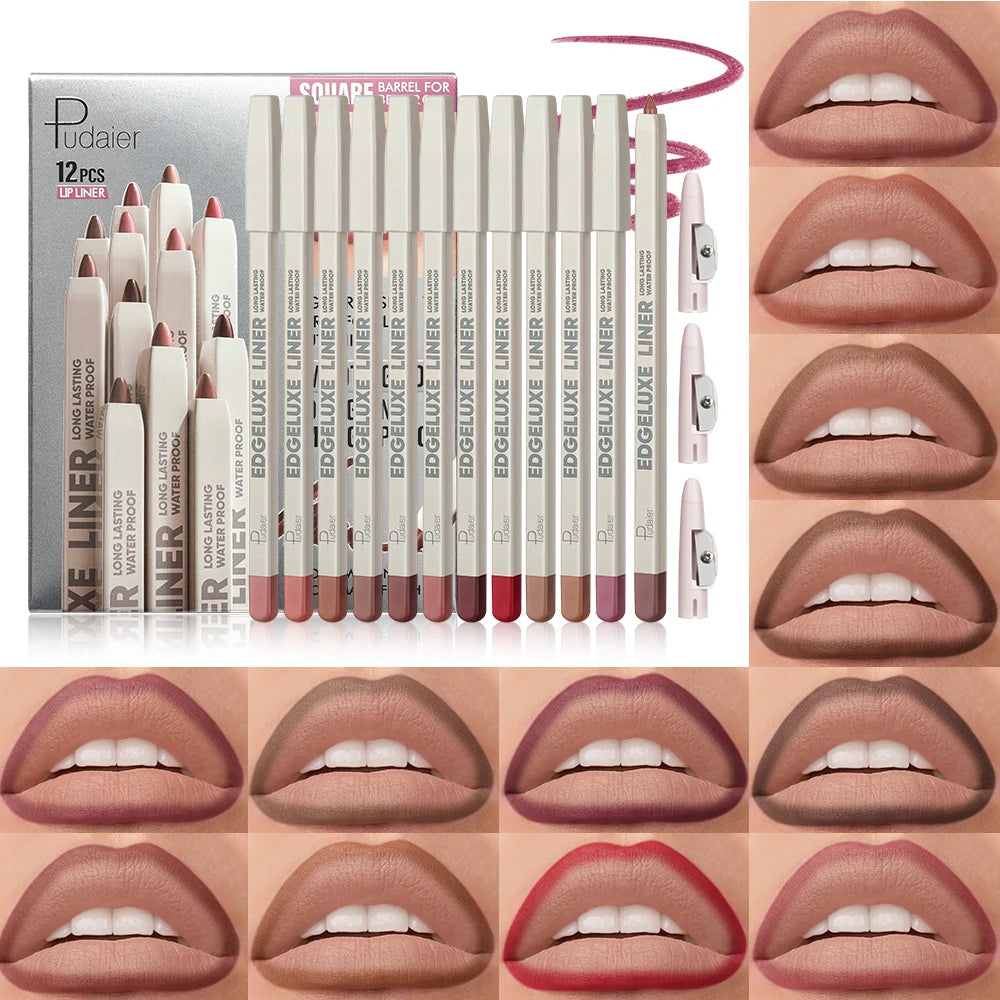 MCROONS matte lip liner set swatches