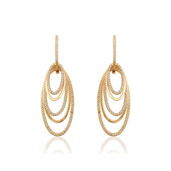 Hot Sale Popular Women Jewelry Multi-circle Oval Shaped Drop Earrings