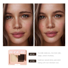 Non-sticky Waterproof Dual-color Eyebrow Styling Gel Private Label Non-fading Long Lasting Eyebrow Makeup