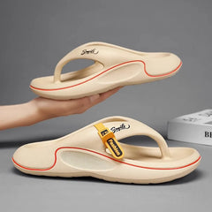 Unisex Durable Lightweight EVA Slide Slippers All-Season Indoor/Outdoor House Shoes Ergonomic Comfort Slip-On Design Letter