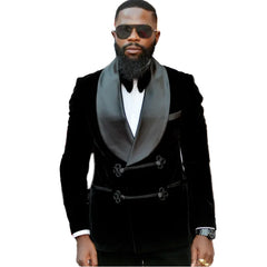 Men's Chinese Style Single Breasted Wedding Suits Worsted Groom's Formal Attire for Business Casual Dinner Banquet Plus Size