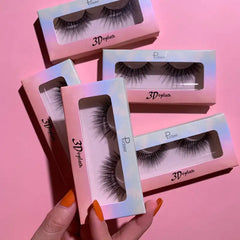 Real Mink Lash Extensions Private Label 5D Fluffy Vegan Mink Cotton Band Eyelashes 3d Natural Luxury Mink Lashes