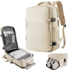 Large-Capacity Outdoor Leisure Travel Zipper Backpack Purple Women Backpack Foldable Multifunction Travel Backpack