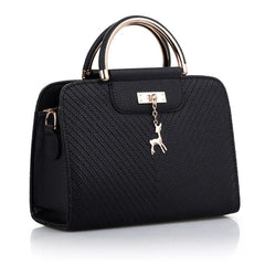 New    Pu Leather Messenger Bag Square Classic Female Designer Handbag