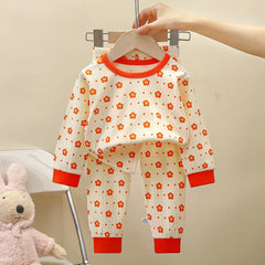 Children's Pajama Set Spring Cotton Baby Underwear Boys' Home Clothes Girls' Clothes Wholesale