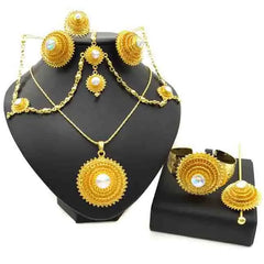 African Ethiopian Jewelry Set Wholesale 24k Gold Plated Jewellery
