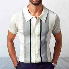 High Quality New Wholesale Polo T-Shirt Casual Lapel Short Length Button Decoration Polo