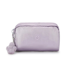 Women Purple Casual Daily Life Makeup Bag Vintage Simple Fashion Nylon Clutch with Zipper