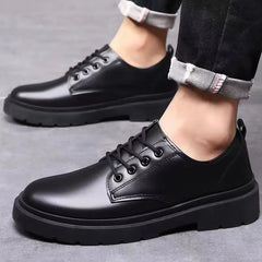 2025 Spring and Autumn Black Fashion Business Shoes Men Formal Shoes for Men Microfiber Shoes