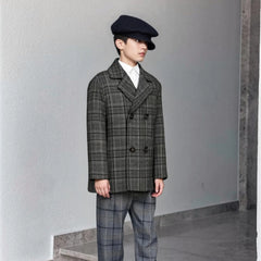 Custom Children Boys Fashion Long Sleeve Plaid Coat Casual Children Boy Blazer Clothes Boy Outwears Toddler 5 Years Boy Jacket