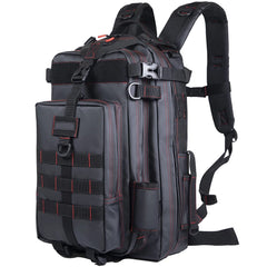 NEW NATURE Unisex Outdoor Waterproof Tactical PU Backpack with Zipper & Hasp Closure for Hunting Fishing Outdoor Sports