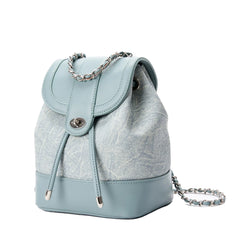 4 in 1 Women's Chain Bag Small Outdoor Women's PVC Leather Backpack Handbags Design Purses for Women Outdoor Shoulder Bags Lady