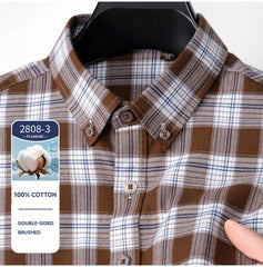 Men's 100% Cotton Casual Shirts for Polo Collar Anti-Wrinkle Quick Dry Sustainable Yarn Dyed Technique for Spring ODM Design