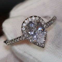 Custom GRA Vvs Moissanite 10K 14K 18K Solid Gold Emerald Radiant Oval Pear Cut Engagement 925 Silver Diamond Ring Women Men