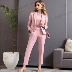 Apparel  2 Pieces Fashion Women Formal Business Suit Design Elegant Ladies Office Suits