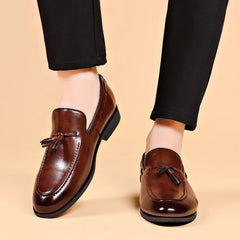 Men's Casual Business Oxford Style Leather PU Summer Weddings Popular Luxury Slip On Sneakers Formal Business Dress Shoes