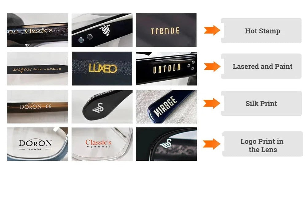 MCROONS Rectangle Acetate Glasses detail