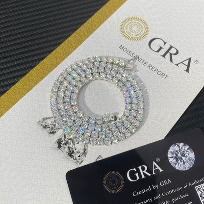 Luxury Men Women Hip Hop Fine Jewelry 2Mm 3Mm 4Mm 5Mm Diamond 925 Silver Bracelet VVS Moissanite Tennis Chain Necklace